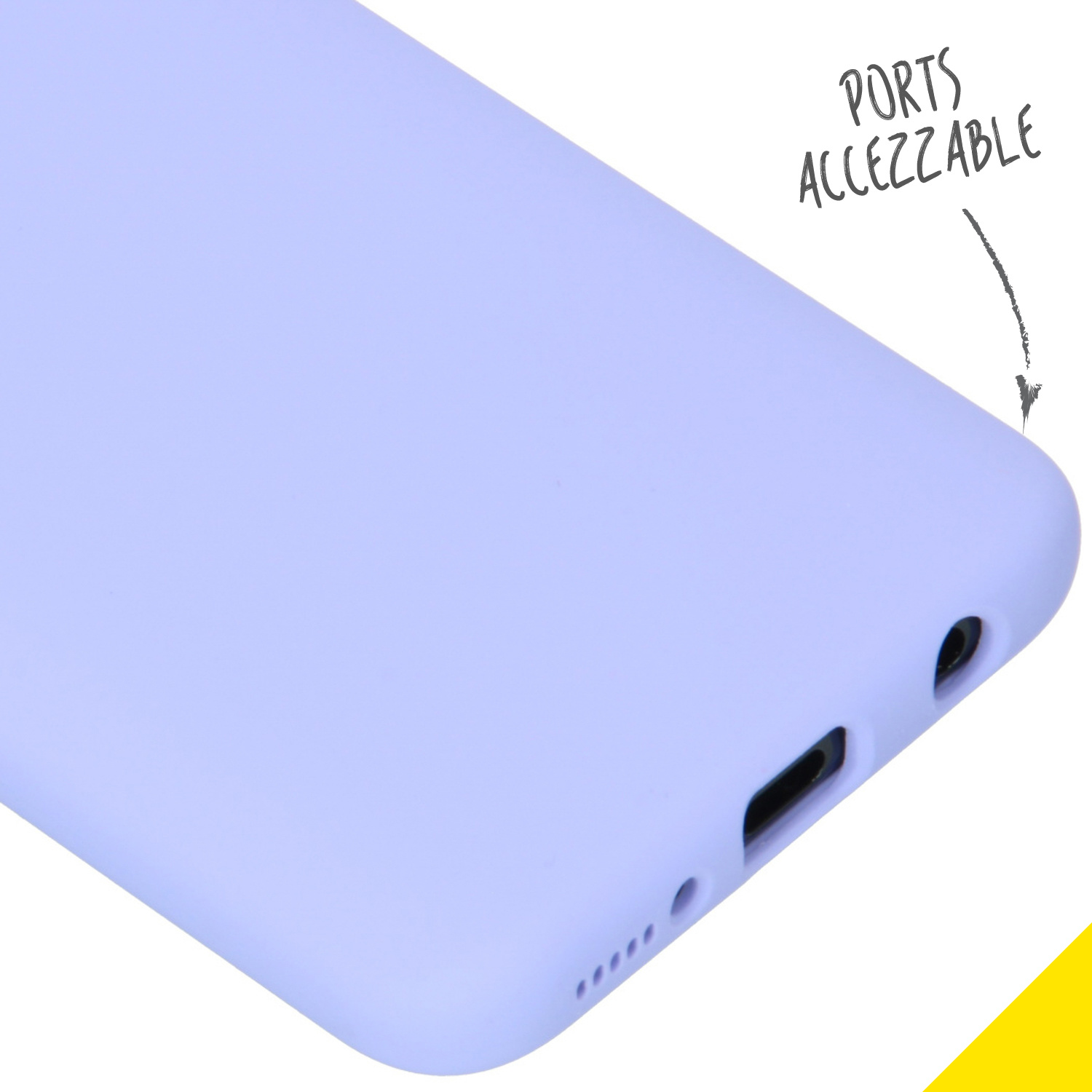 Accezz Liquid Silicone Backcover Samsung Galaxy A40 - Paars - Afbeelding 3