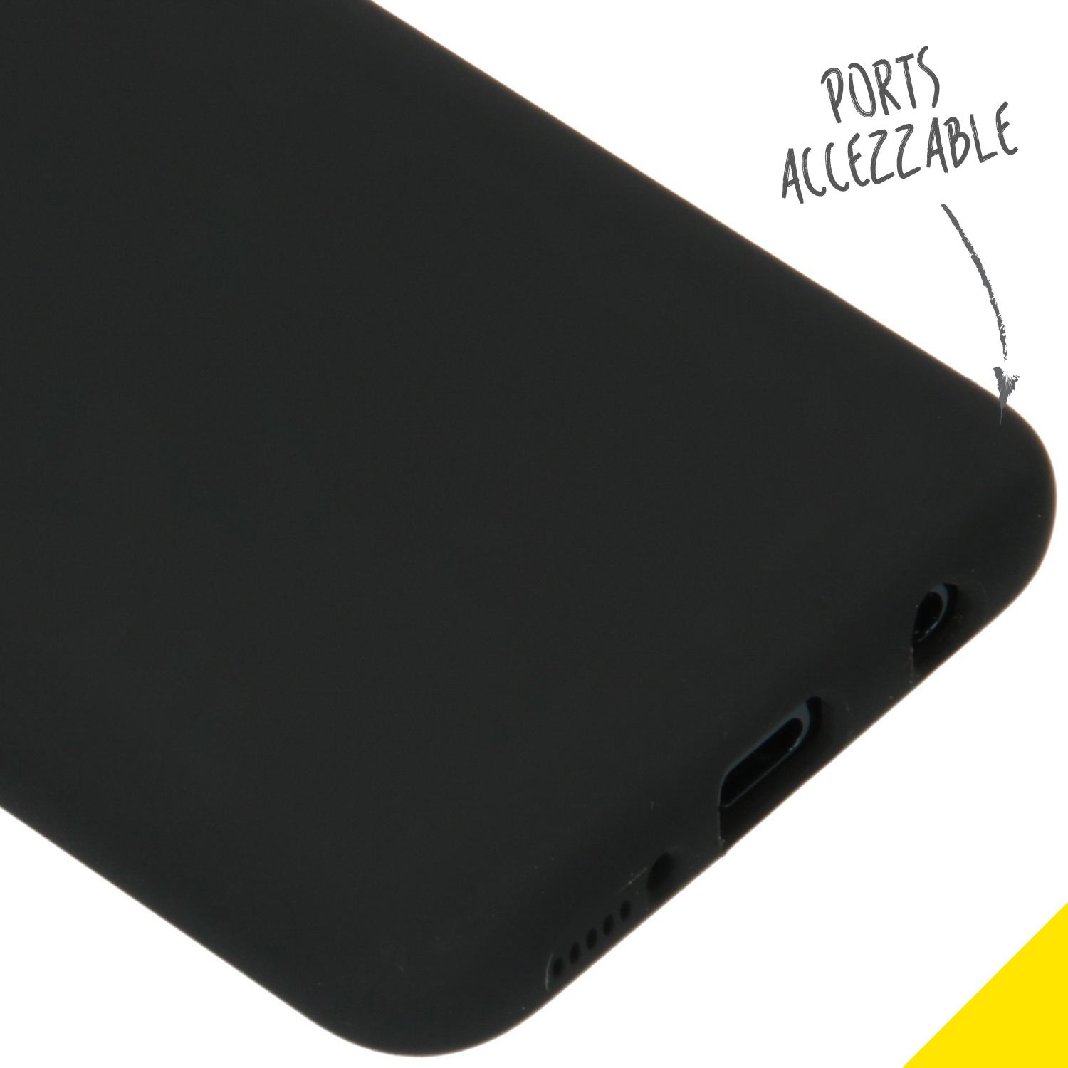 Accezz Liquid Silicone Backcover Samsung Galaxy A40 - Zwart - Afbeelding 3