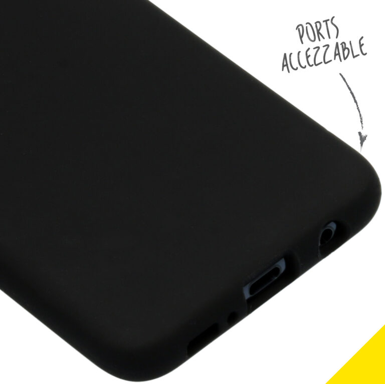 Accezz Liquid Silicone Backcover Samsung Galaxy S10e - Zwart - Afbeelding 3