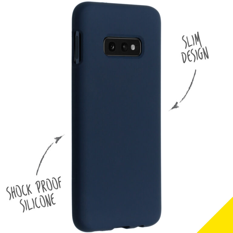 Accezz Liquid Silicone Backcover Samsung Galaxy S10e - Blauw - Afbeelding 2
