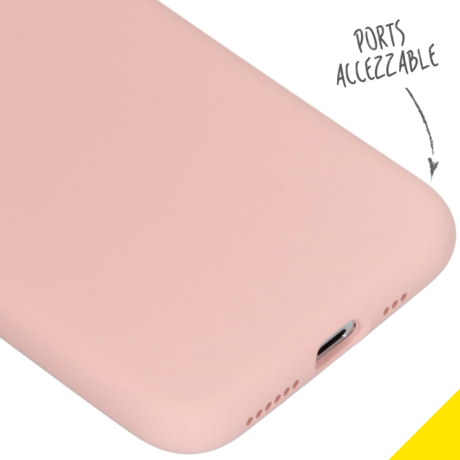 Accezz Liquid Silicone Backcover Apple iPhone X / Xs - Roze - Afbeelding 3