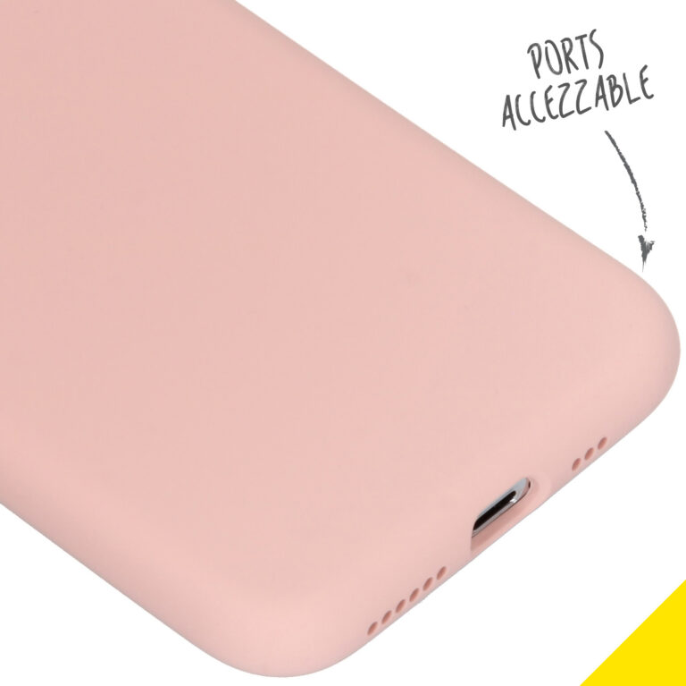 Accezz Liquid Silicone Backcover Apple iPhone Xs / X - Roze - Afbeelding 3