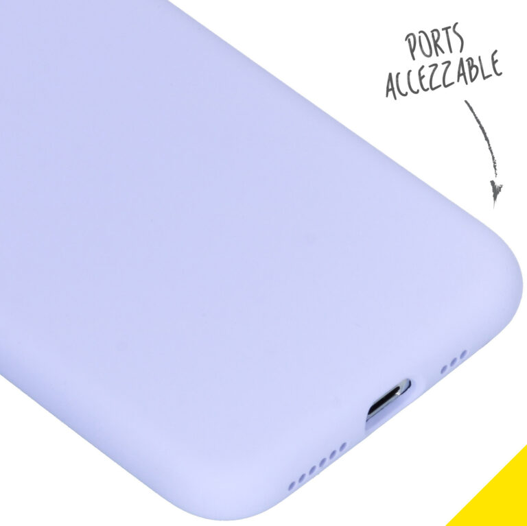 Accezz Liquid Silicone Backcover Apple iPhone Xs / X - Paars - Afbeelding 3
