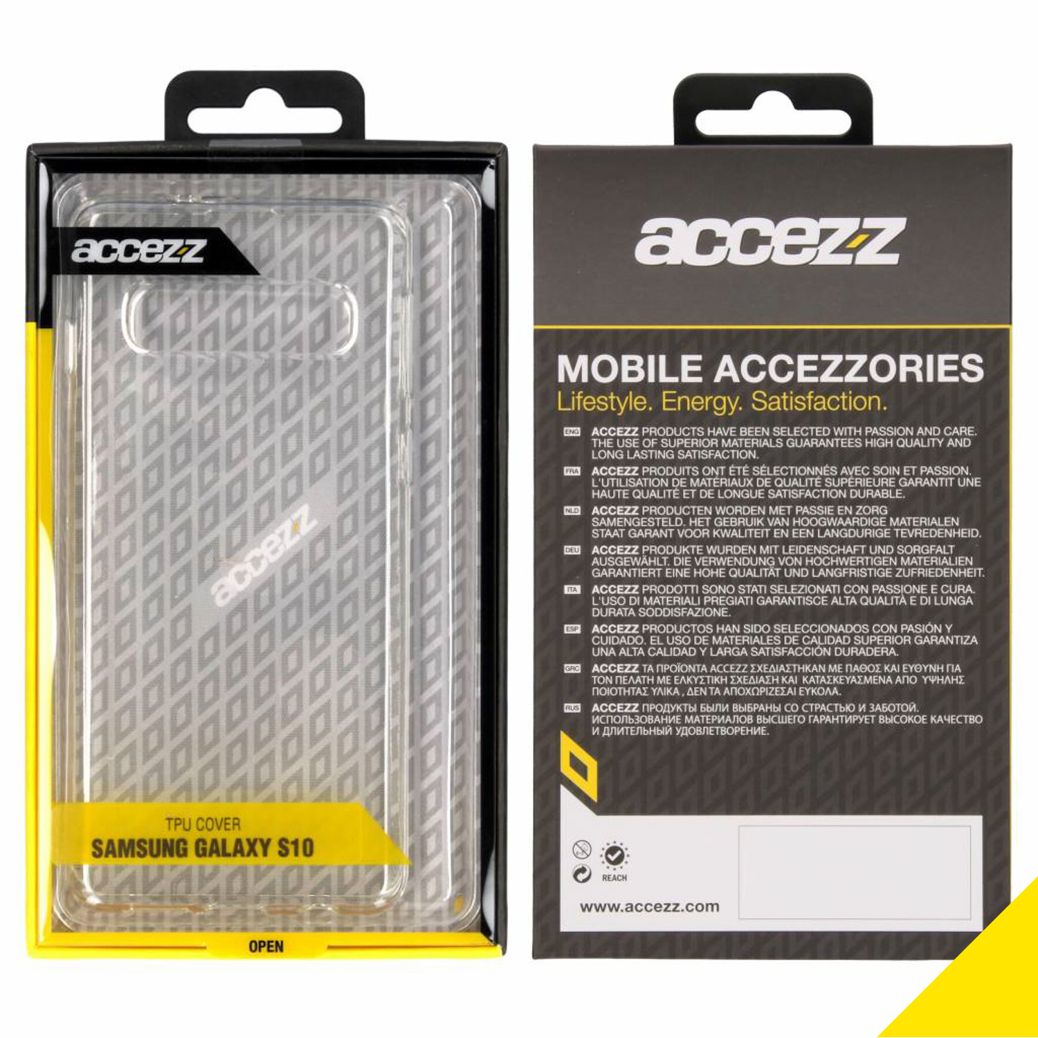 Accezz Clear Backcover Samsung Galaxy S10 - Transparant - Afbeelding 4