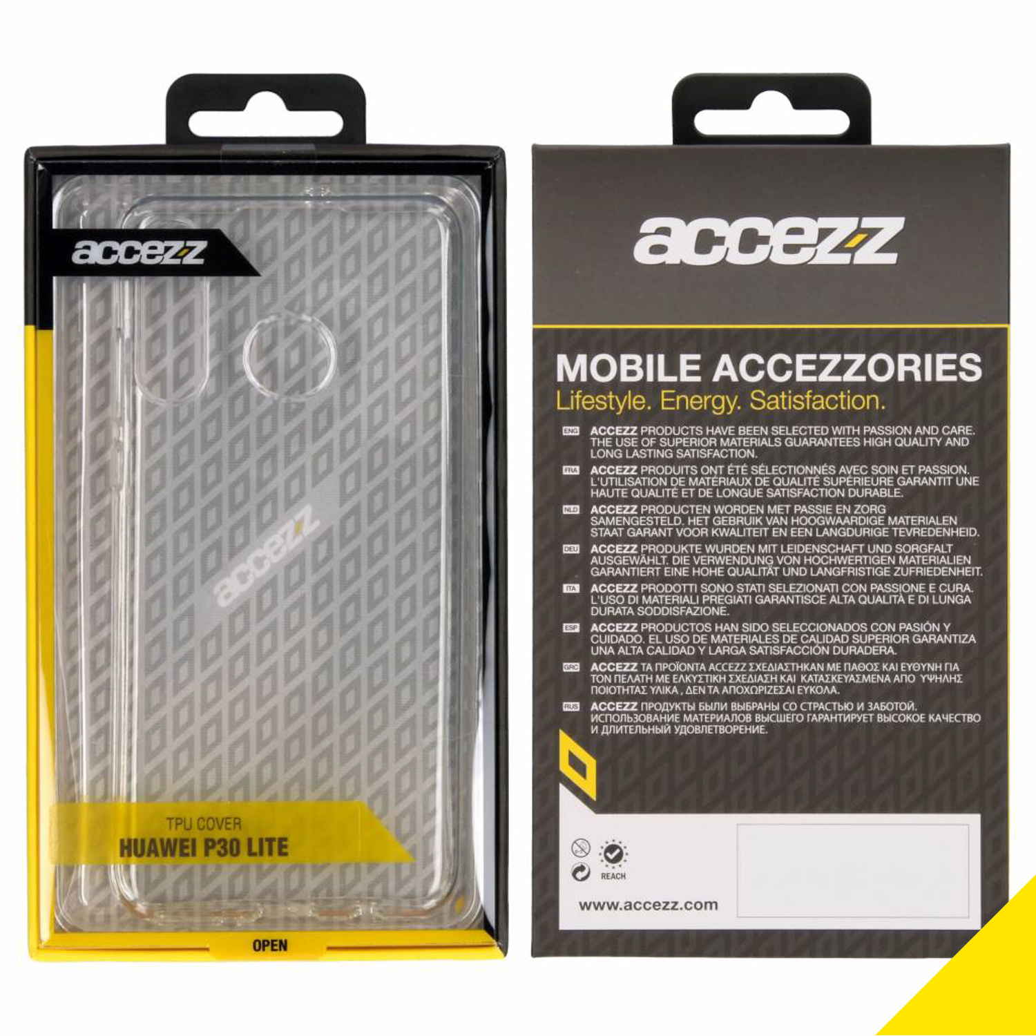 Accezz Clear Backcover Huawei P30 Lite - Transparant - Afbeelding 4