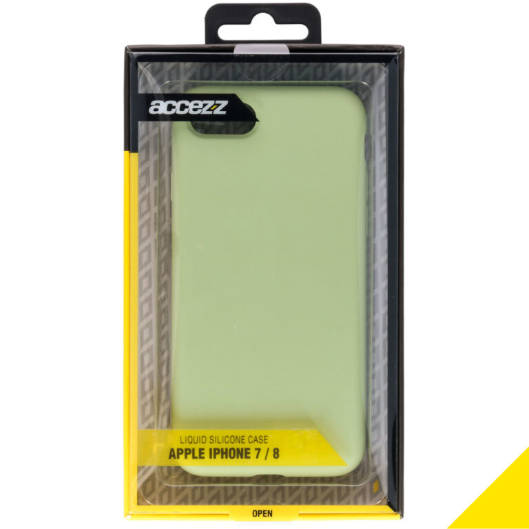 Accezz Liquid Silicone Backcover Apple iPhone SE (2022 / 2020) / 8 / 7 - Groen - Afbeelding 4