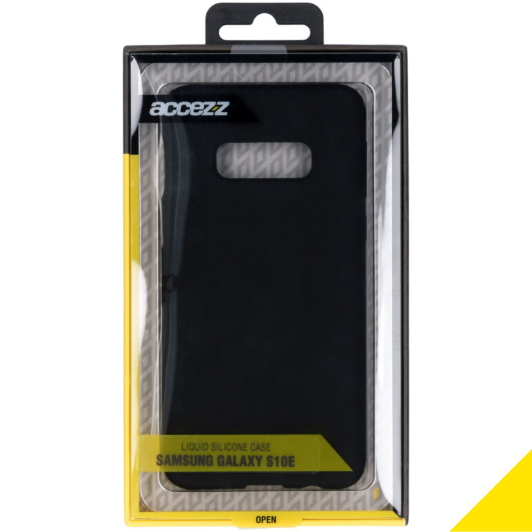 Accezz Liquid Silicone Backcover Samsung Galaxy S10e - Zwart - Afbeelding 4
