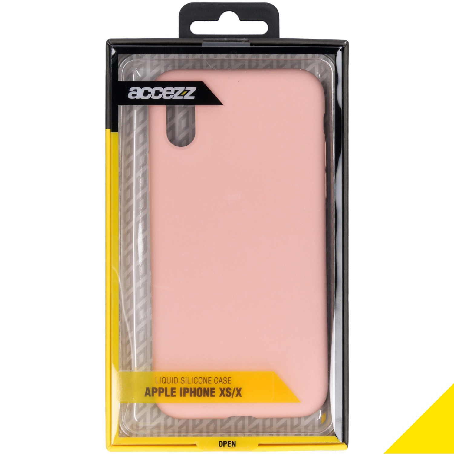 Accezz Liquid Silicone Backcover Apple iPhone X / Xs - Roze - Afbeelding 4