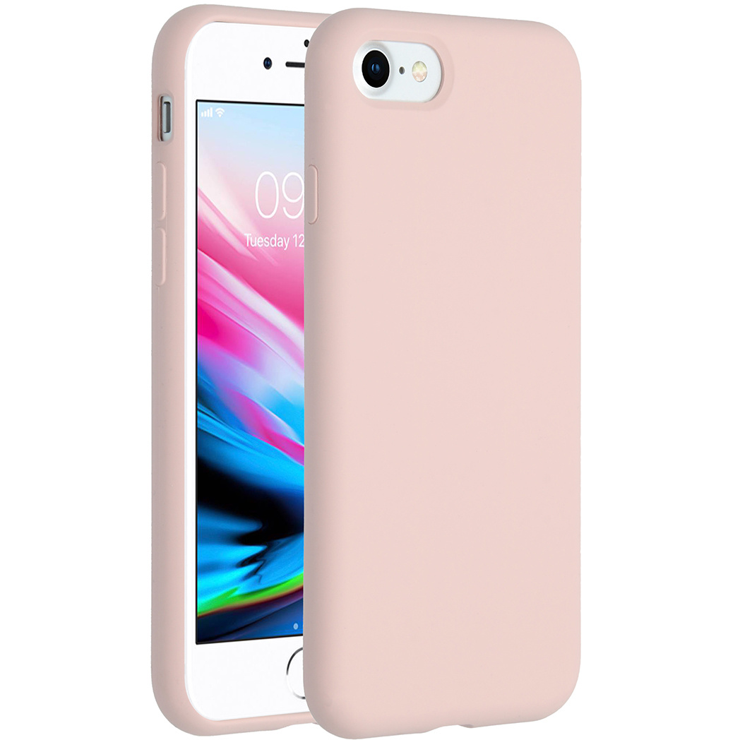 Accezz Liquid Silicone Backcover Apple iPhone SE (2022 / 2020) / 8 / 7 – Roze