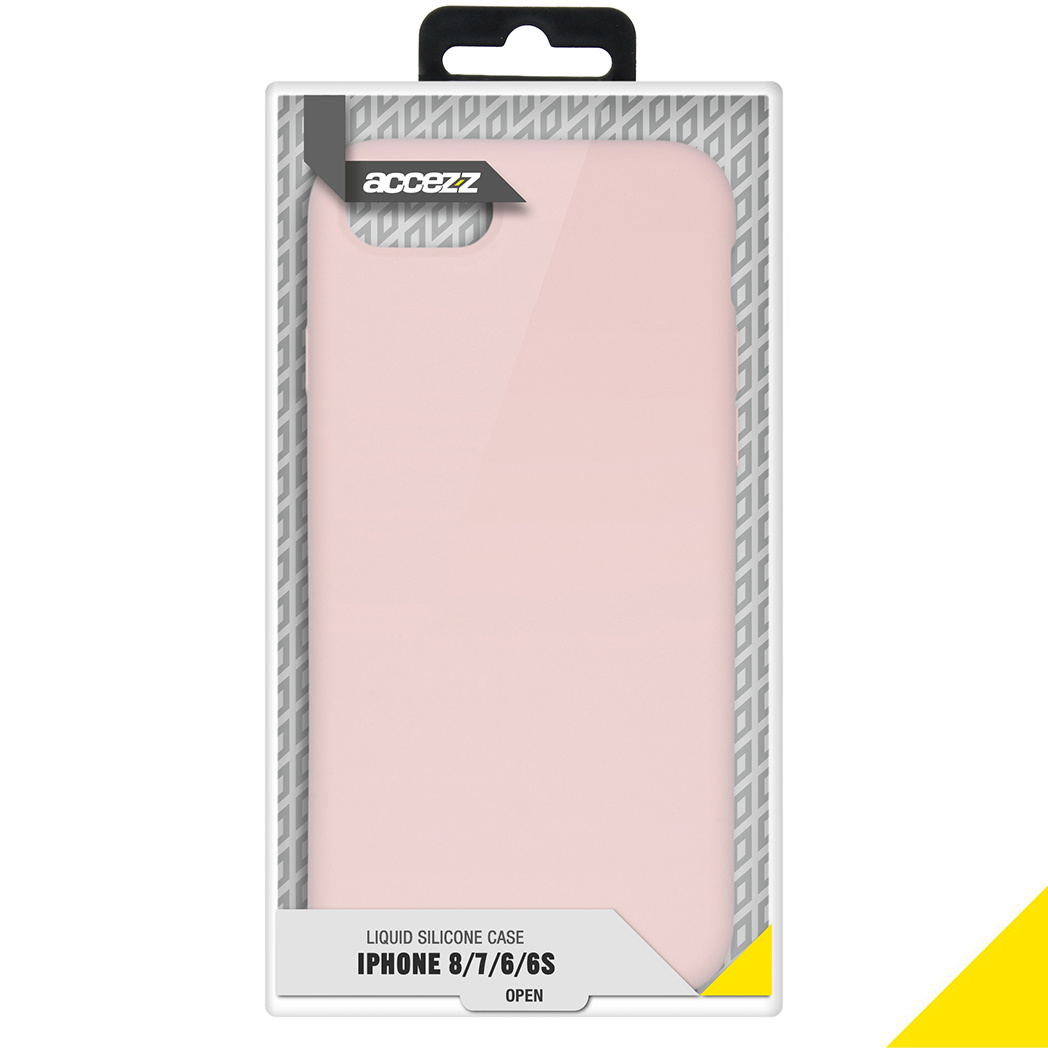 Accezz Liquid Silicone Backcover Apple iPhone SE (2022 / 2020) / 8 / 7 - Roze - Afbeelding 4
