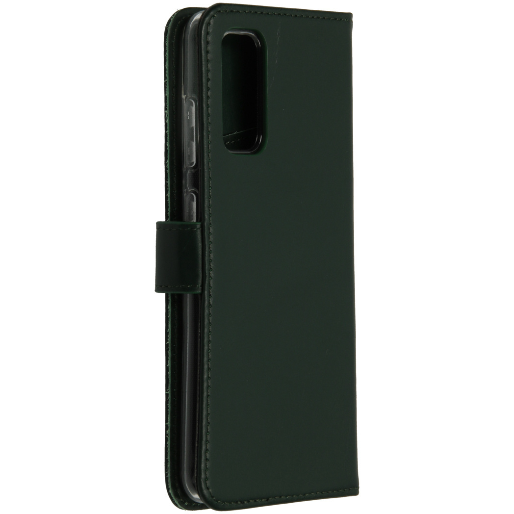 Selencia Echt Leren Bookcase Samsung Galaxy S20 - Groen - Afbeelding 2