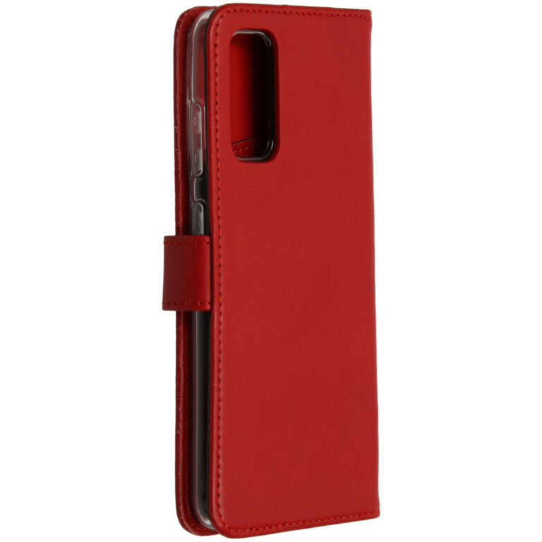 Selencia Echt Lederen Bookcase Samsung Galaxy S20 - Rood - Afbeelding 2