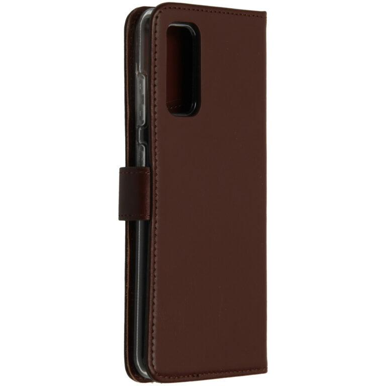 Selencia Echt Lederen Bookcase Samsung Galaxy S20 - Bruin - Afbeelding 2