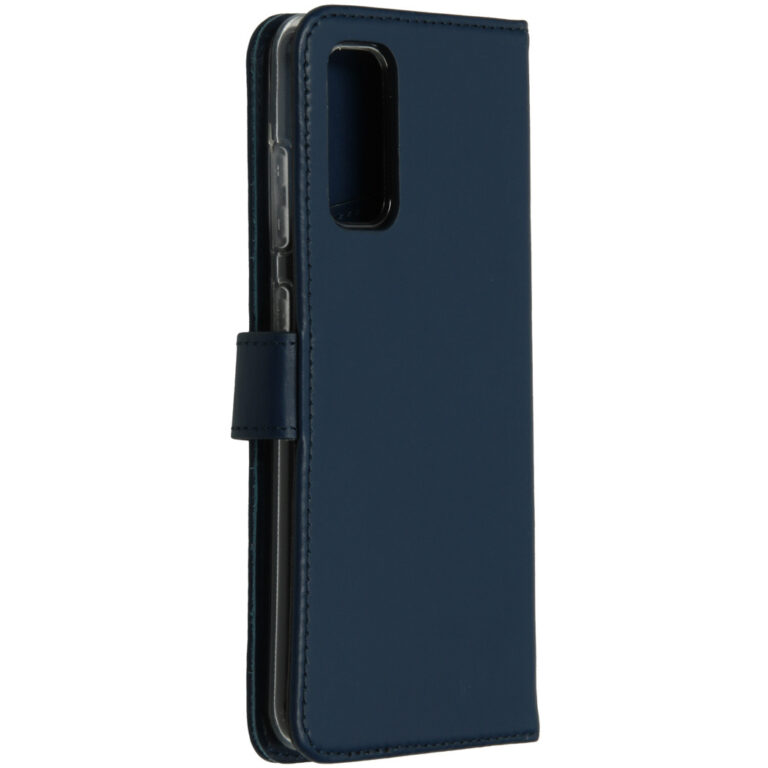 Selencia Echt Lederen Bookcase Samsung Galaxy S20 - Blauw - Afbeelding 2
