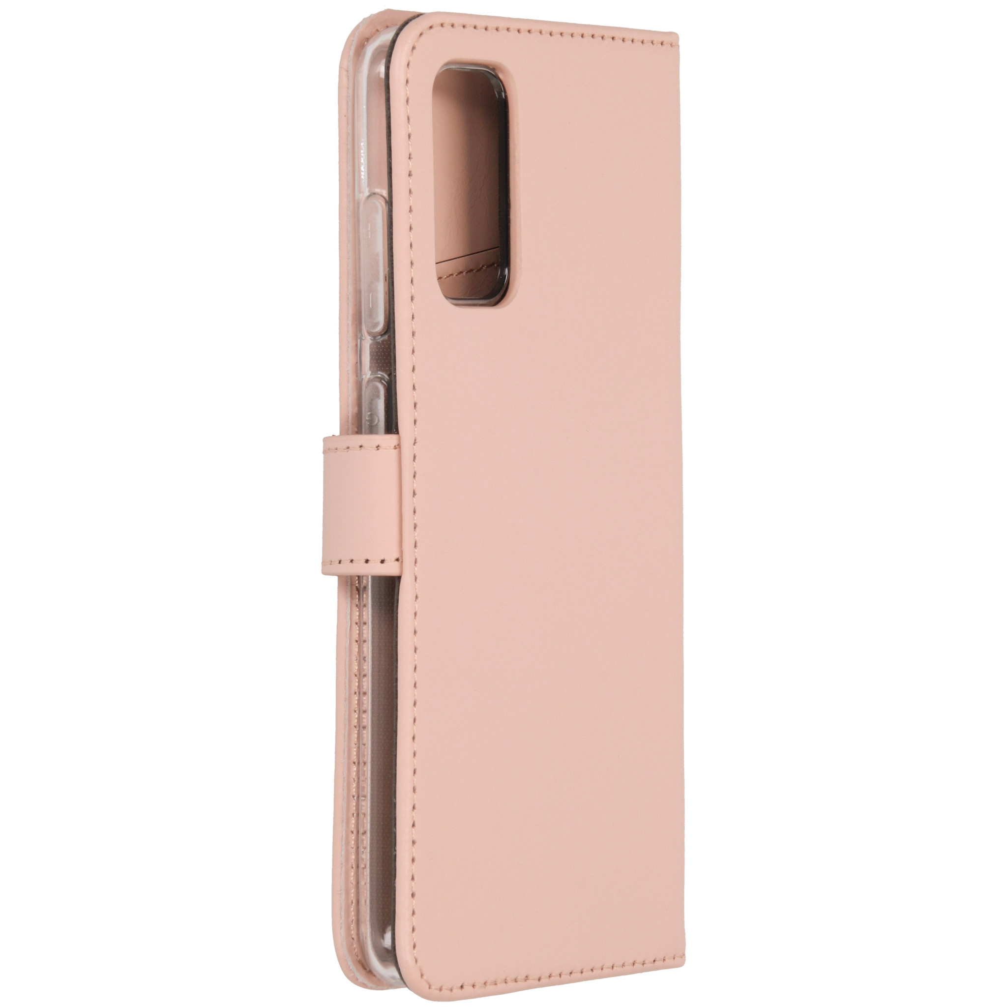 Selencia Echt Leren Bookcase Samsung Galaxy S20 - Dusty Pink - Afbeelding 2