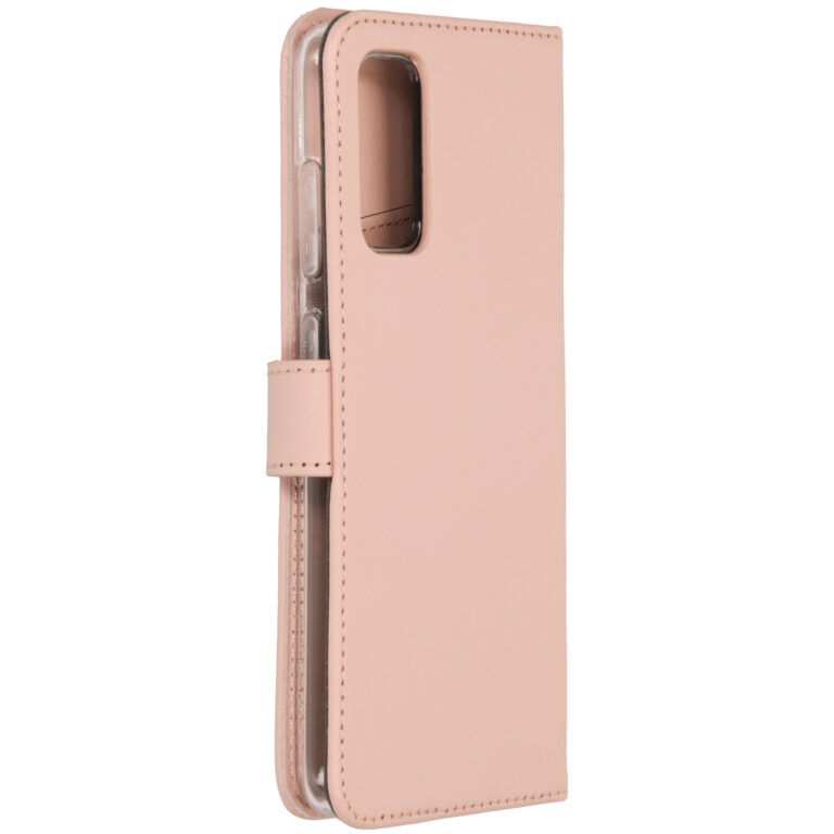 Selencia Echt Lederen Bookcase Samsung Galaxy S20 - Roze - Afbeelding 2