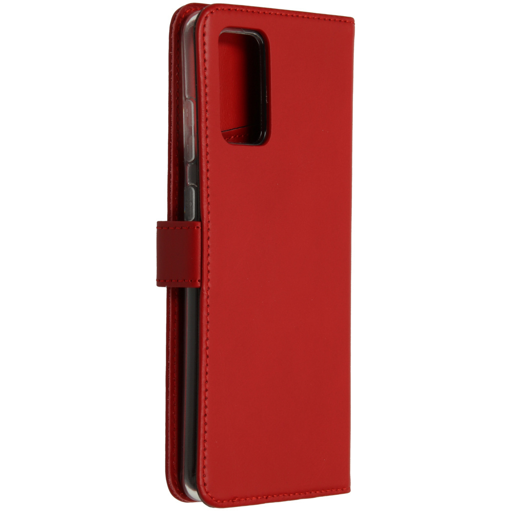 Selencia Echt Leren Bookcase Samsung Galaxy S20 Plus - Rood - Afbeelding 2