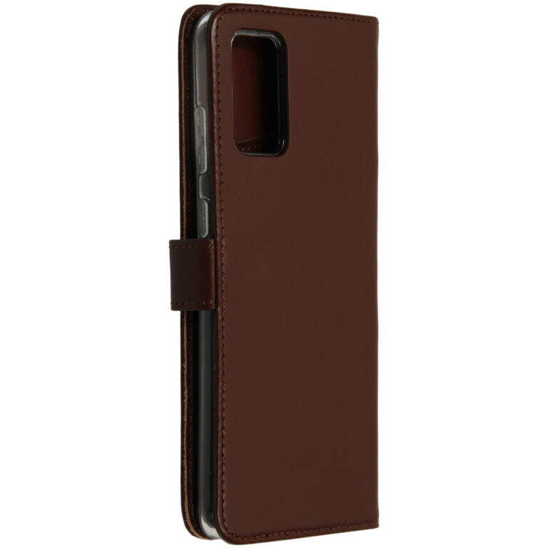 Selencia Echt Lederen Bookcase Samsung Galaxy S20 Plus - Bruin - Afbeelding 2