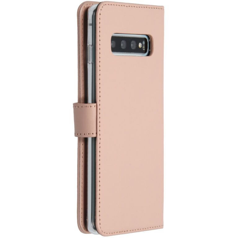 Selencia Echt Lederen Bookcase Samsung Galaxy S10 - Roze - Afbeelding 3