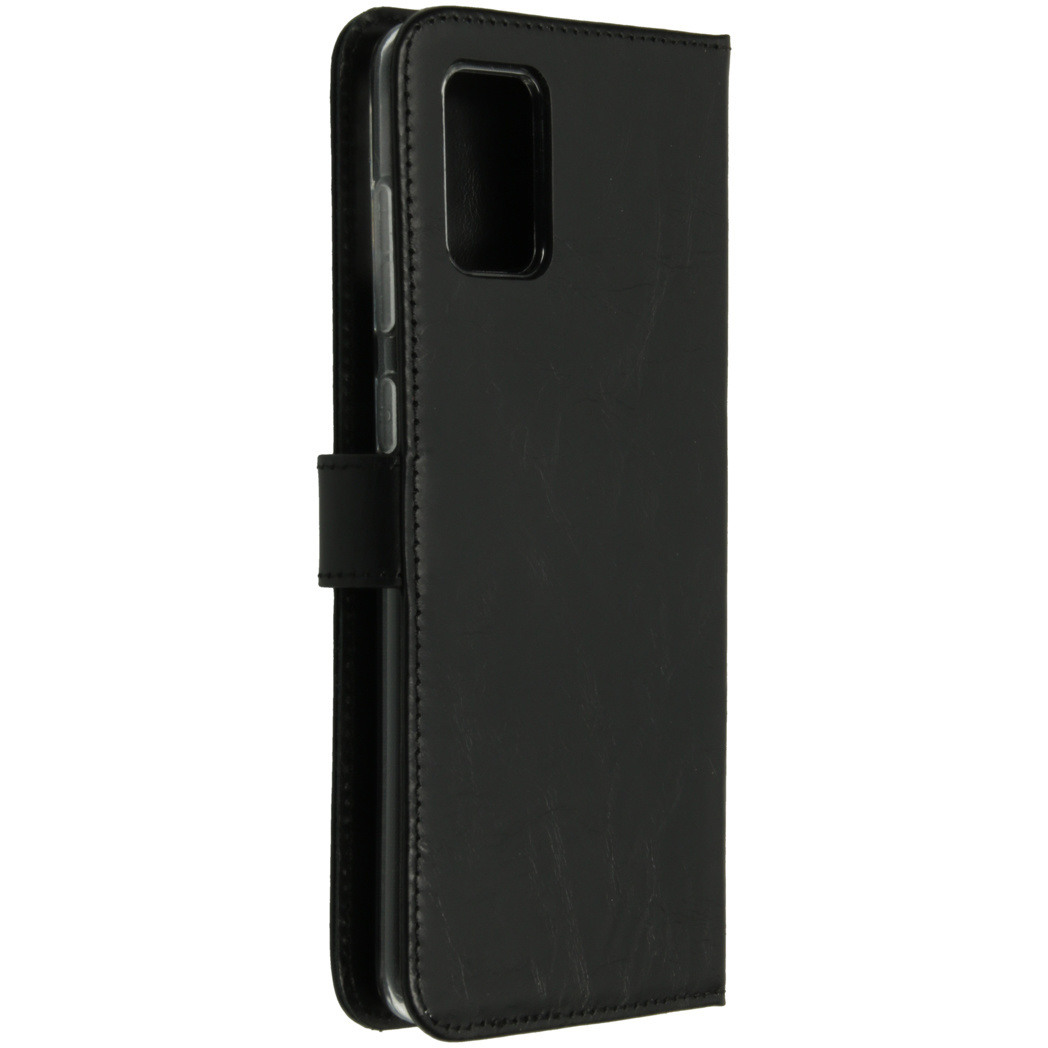Selencia Echt Leren Bookcase Samsung Galaxy A71 - Zwart - Afbeelding 2