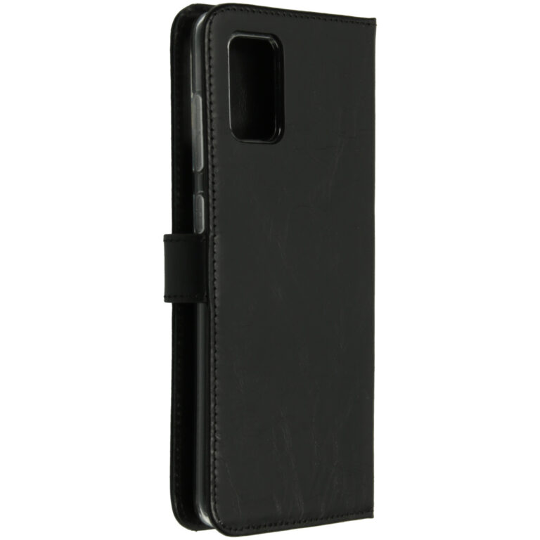 Selencia Echt Lederen Bookcase Samsung Galaxy A71 - Zwart - Afbeelding 2