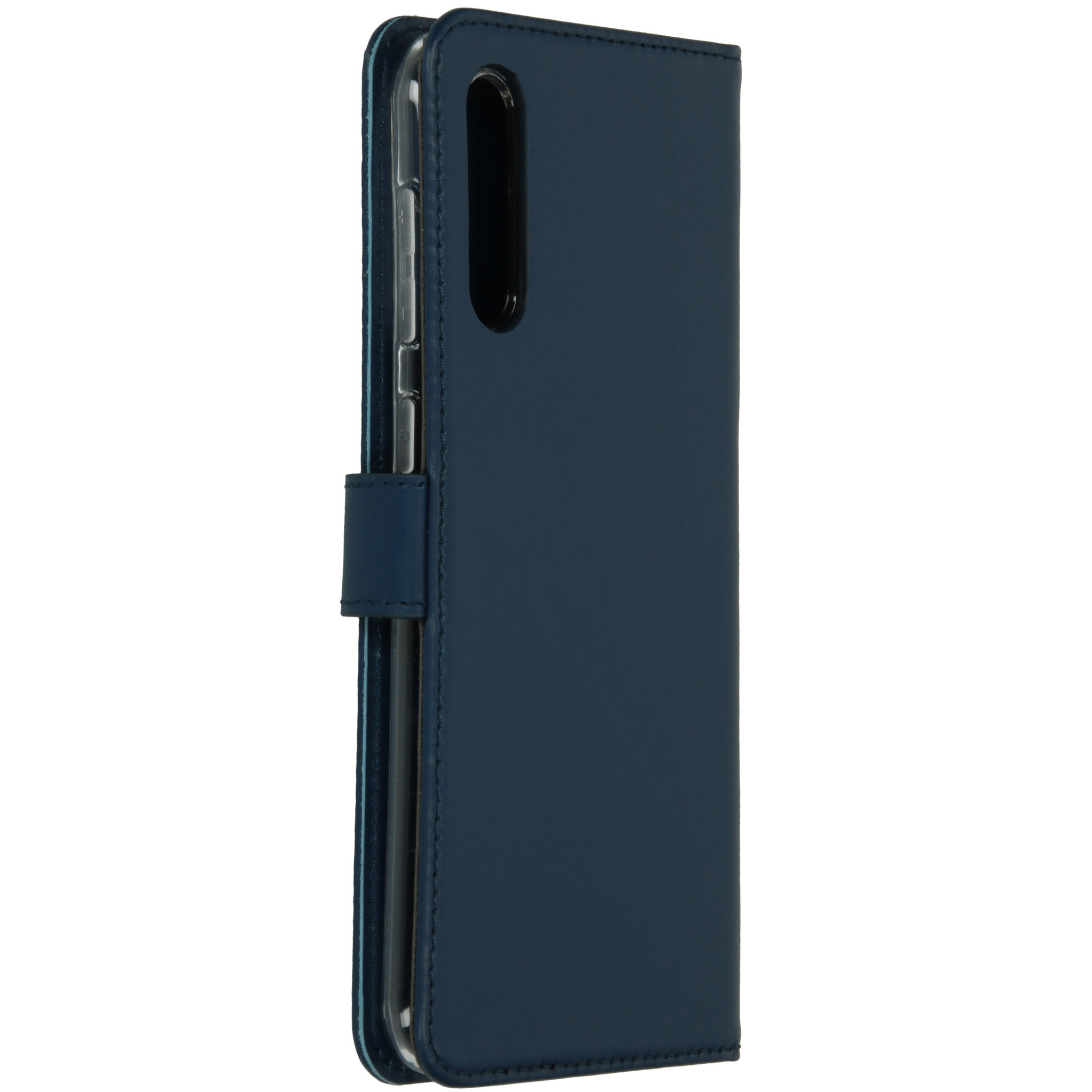 Selencia Echt Leren Bookcase Samsung Galaxy A50 / A30s - Blauw - Afbeelding 2