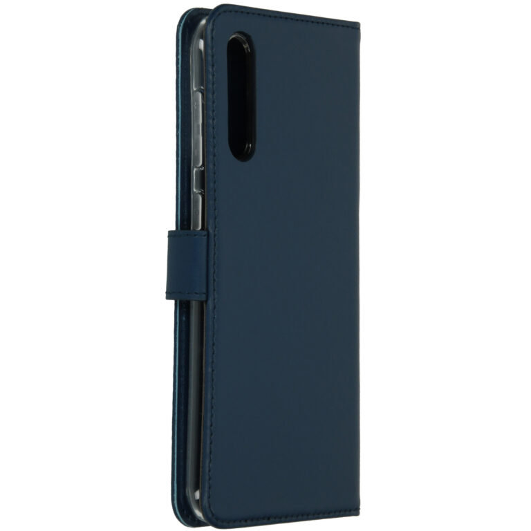 Selencia Echt Lederen Bookcase Samsung Galaxy A50 / A30s - Blauw - Afbeelding 2