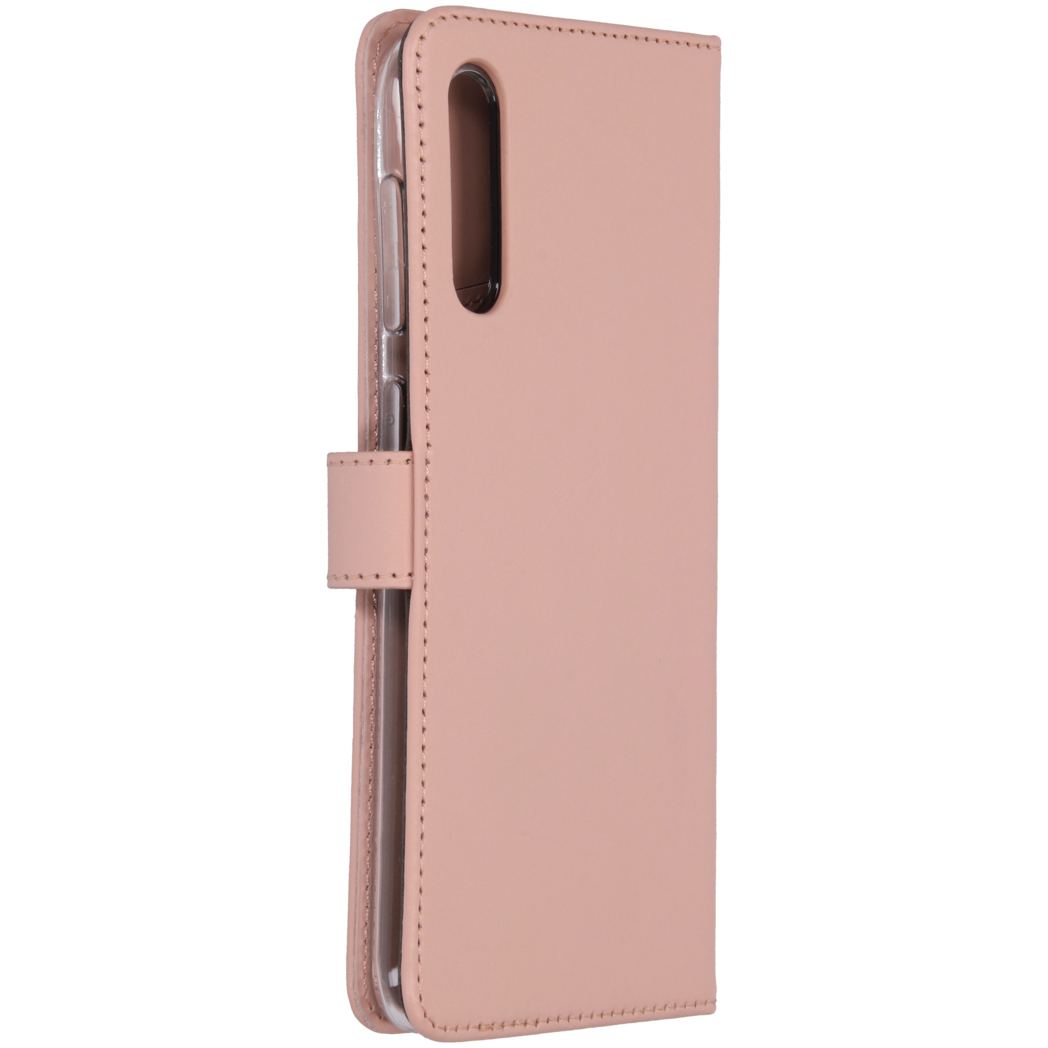 Selencia Echt Leren Bookcase Samsung Galaxy A50 / A30s - Dusty Pink - Afbeelding 2