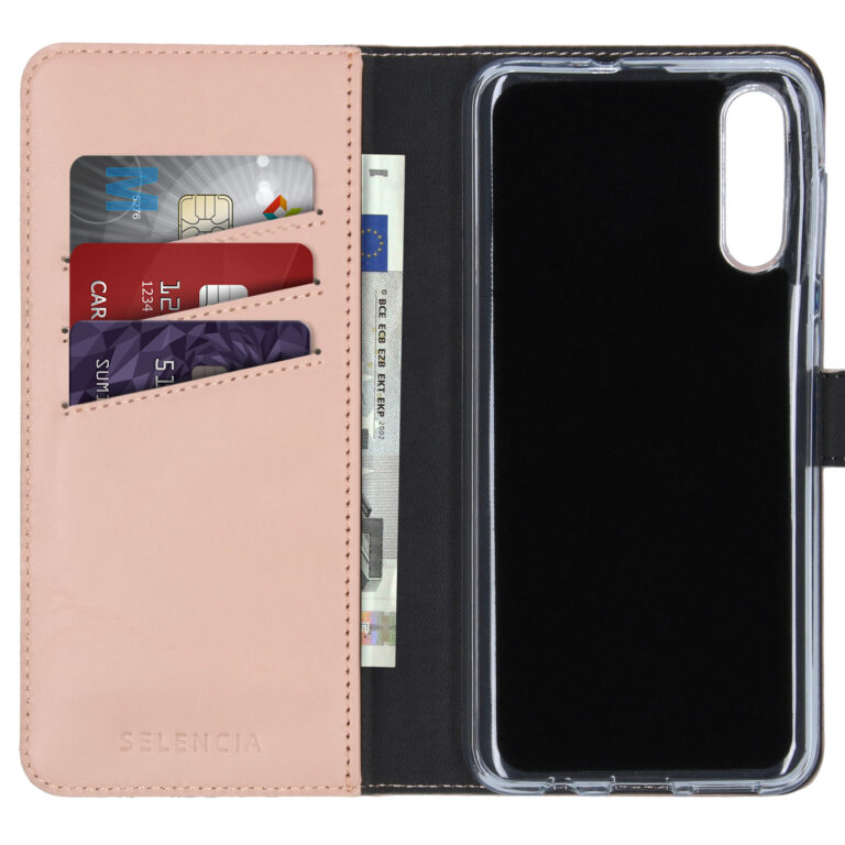 Selencia Echt Lederen Bookcase Samsung Galaxy A50 / A30s - Roze - Afbeelding 3