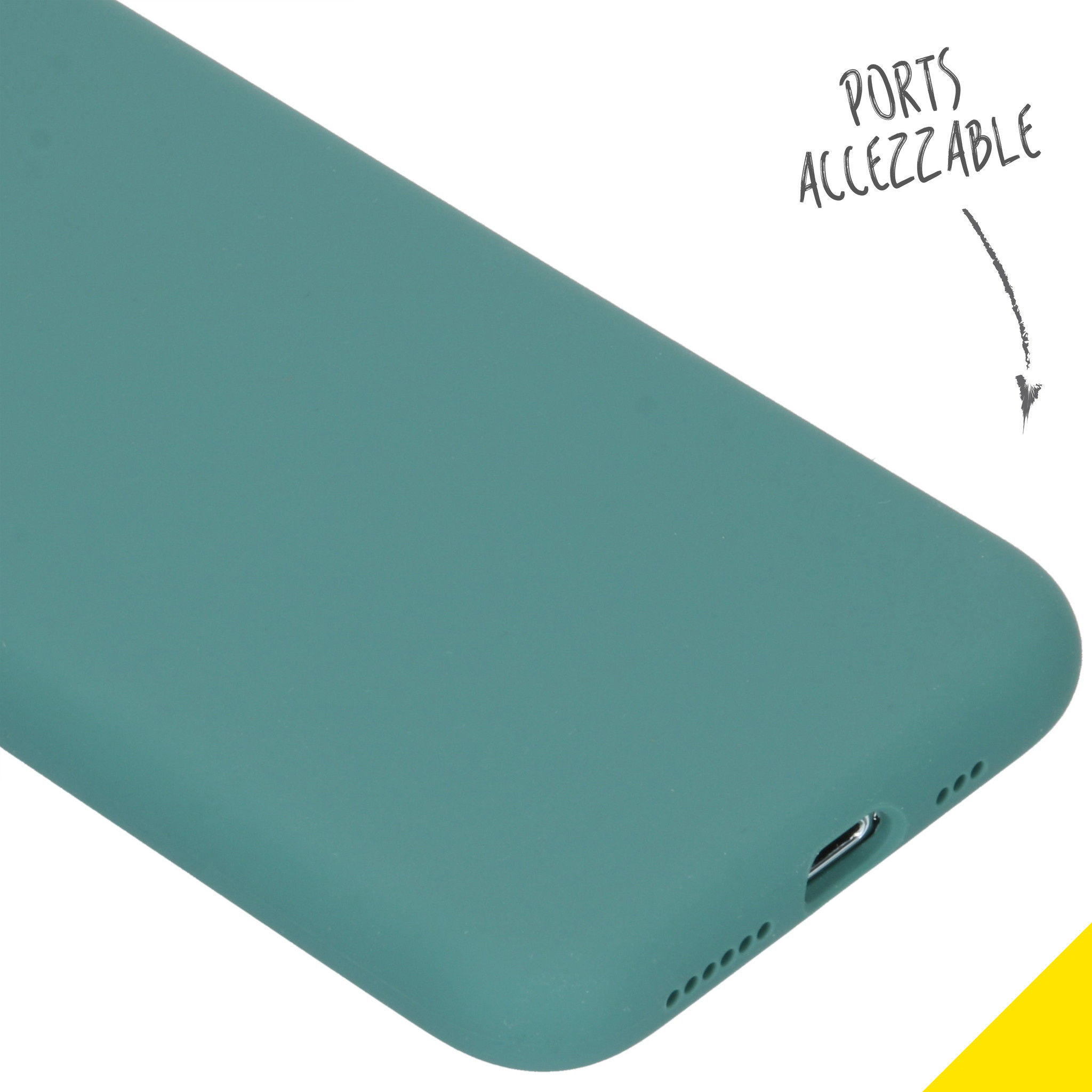 Accezz Liquid Silicone Backcover Apple iPhone 11 Pro - Donkergroen - Afbeelding 3