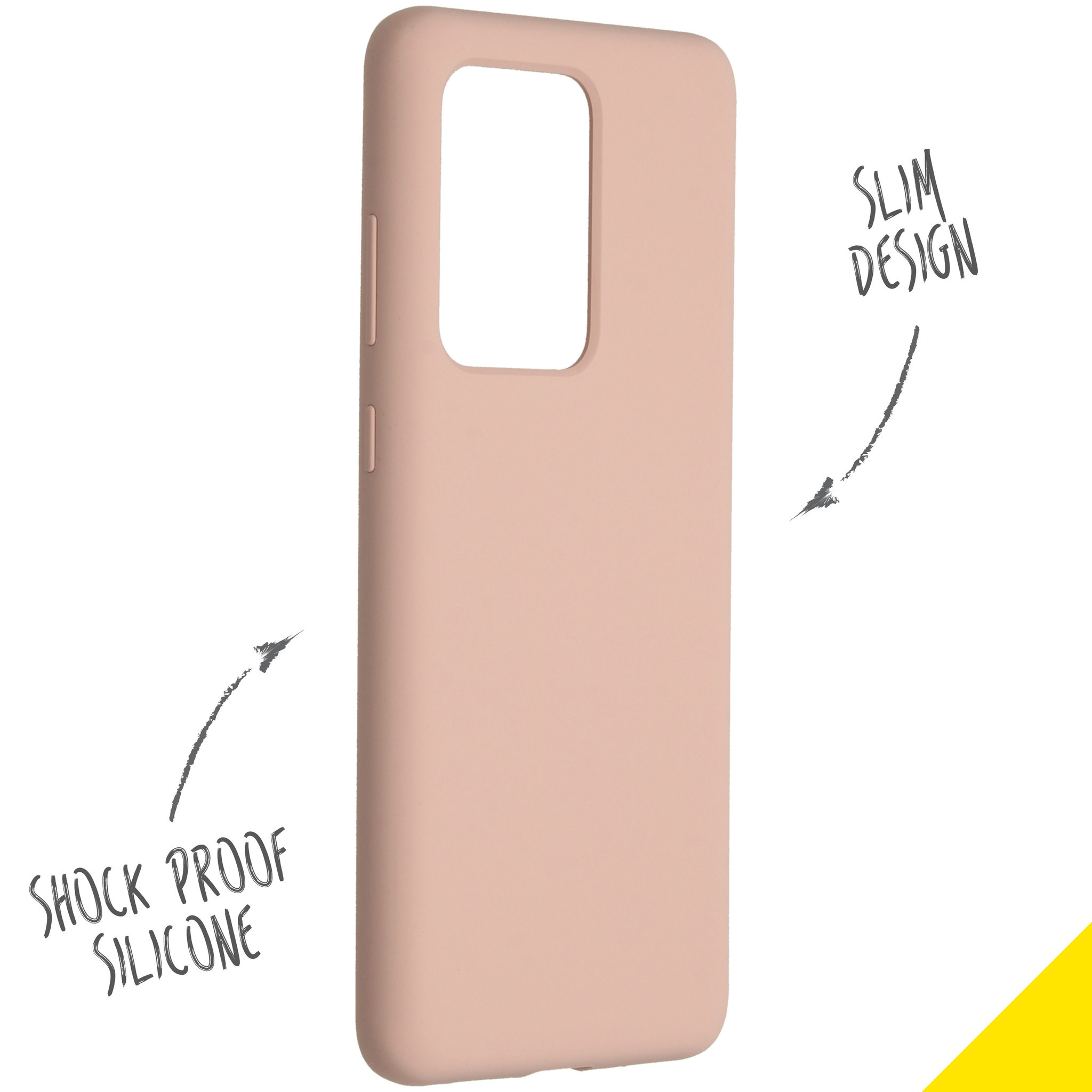 Accezz Liquid Silicone Backcover Samsung Galaxy S20 Ultra - Roze - Afbeelding 2