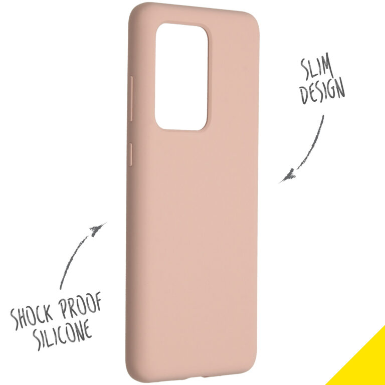 Accezz Liquid Silicone Backcover Samsung Galaxy S20 Ultra - Roze - Afbeelding 2