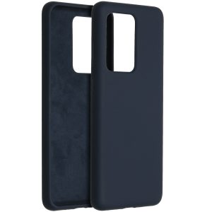 Accezz Liquid Silicone Backcover Samsung Galaxy S20 Ultra - Donkerblauw