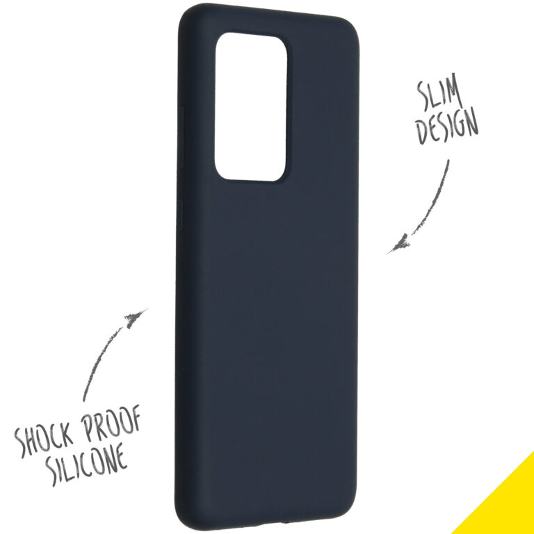 Accezz Liquid Silicone Backcover Samsung Galaxy S20 Ultra - Blauw - Afbeelding 2