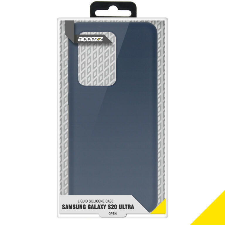 Accezz Liquid Silicone Backcover Samsung Galaxy S20 Ultra - Blauw - Afbeelding 4