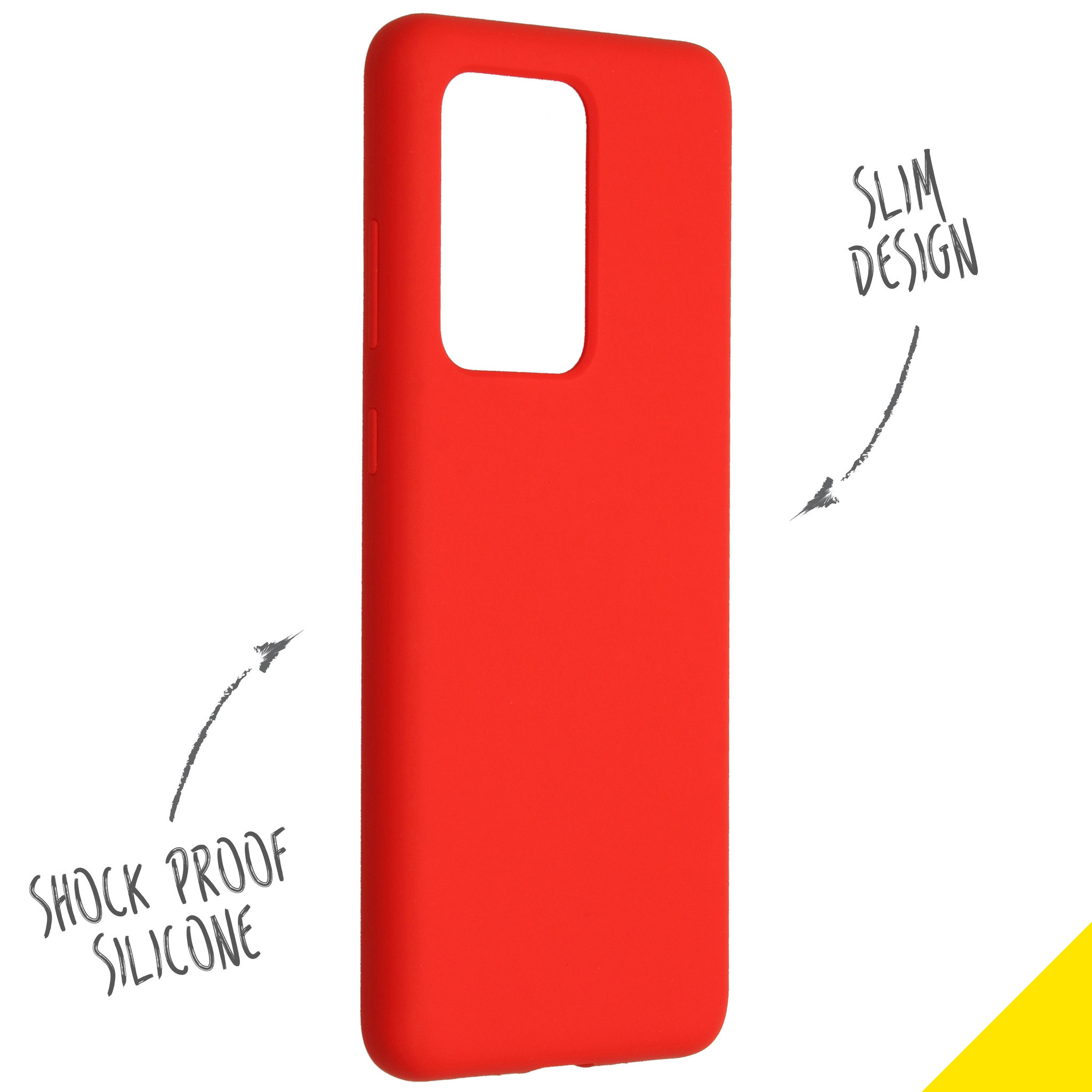 Accezz Liquid Silicone Backcover Samsung Galaxy S20 Ultra - Rood - Afbeelding 2