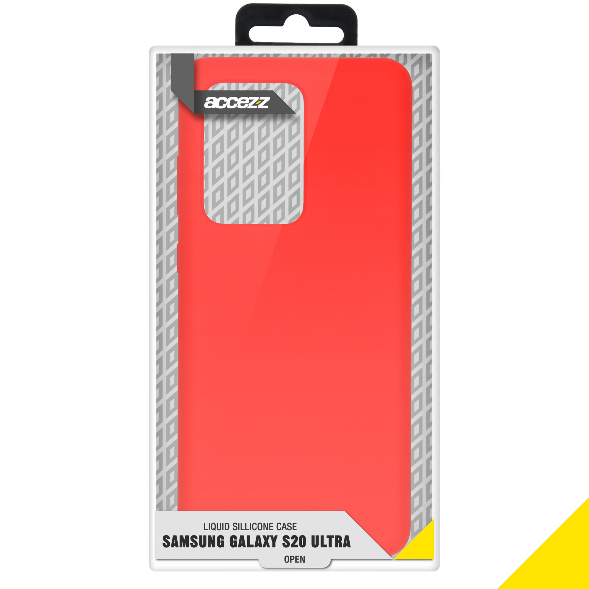 Accezz Liquid Silicone Backcover Samsung Galaxy S20 Ultra - Rood - Afbeelding 4