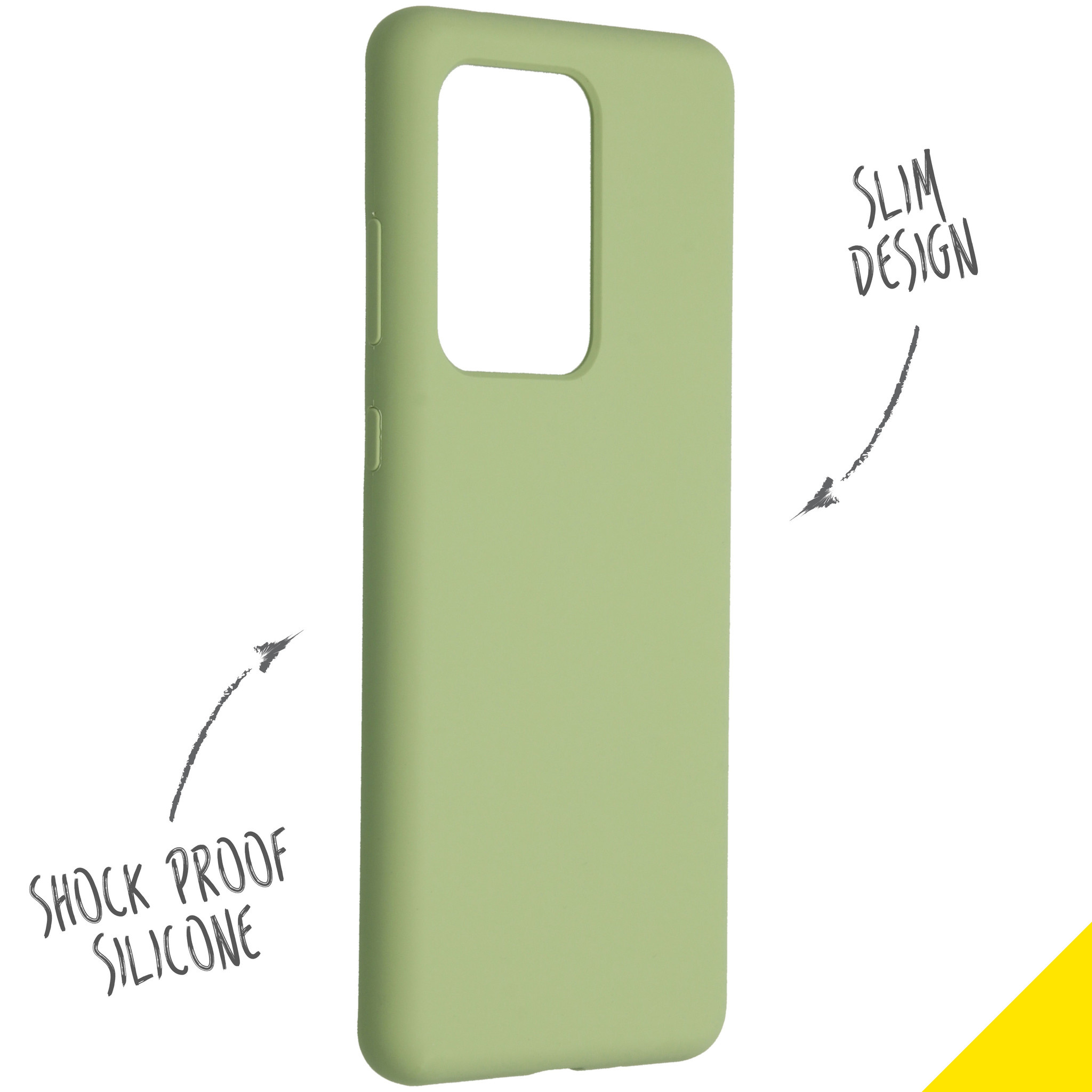 Accezz Liquid Silicone Backcover Samsung Galaxy S20 Ultra - Groen - Afbeelding 2