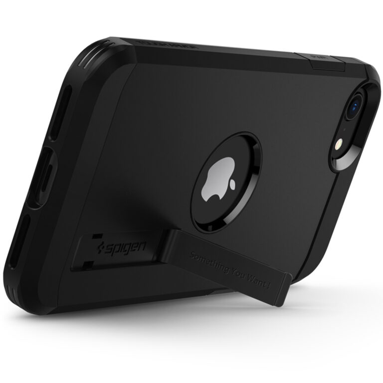 Spigen Tough Armor Backcover Apple iPhone SE (2022 / 2020) - Zwart - Afbeelding 3