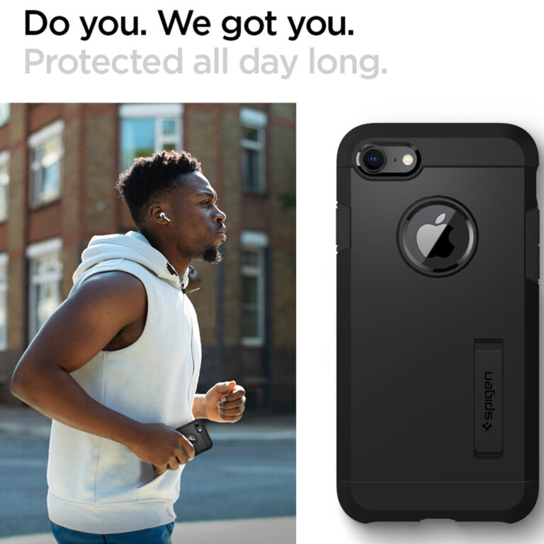 Spigen Tough Armor Backcover Apple iPhone SE (2022 / 2020) - Zwart - Afbeelding 4