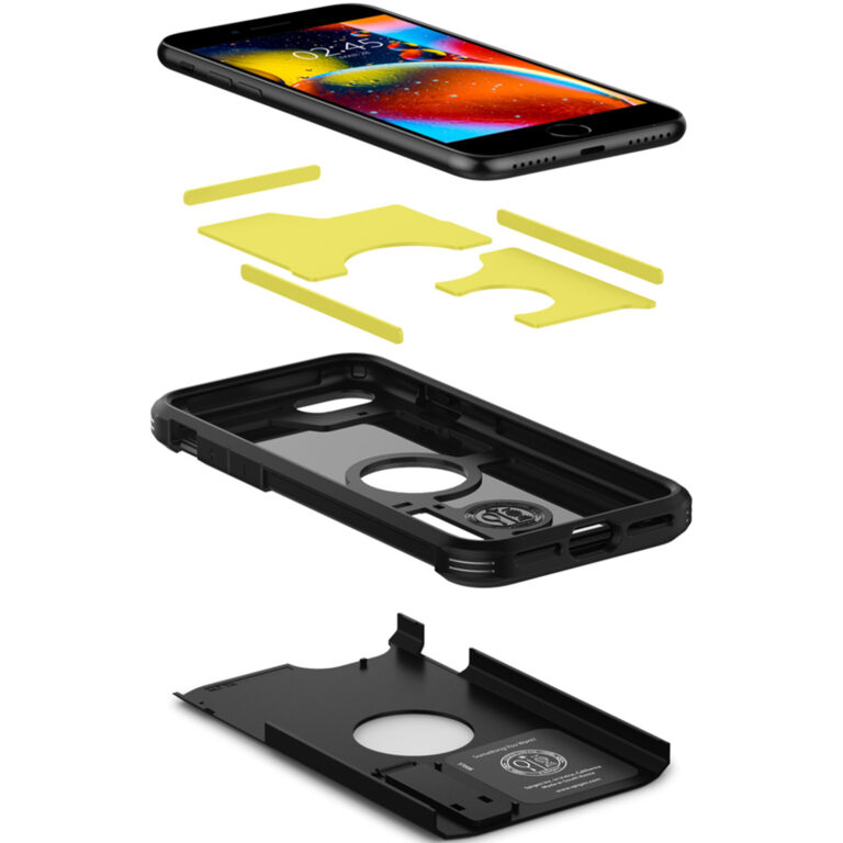 Spigen Tough Armor Backcover Apple iPhone SE (2022 / 2020) - Zwart - Afbeelding 6