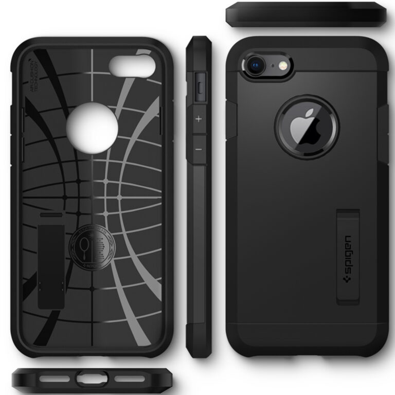 Spigen Tough Armor Backcover Apple iPhone SE (2022 / 2020) - Zwart - Afbeelding 7