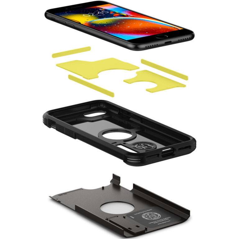 Spigen Tough Armor Backcover Apple iPhone SE (2022 / 2020) - Gunmetal - Afbeelding 5