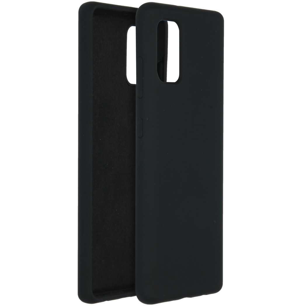 Accezz Liquid Silicone Backcover Samsung Galaxy A41 – Zwart