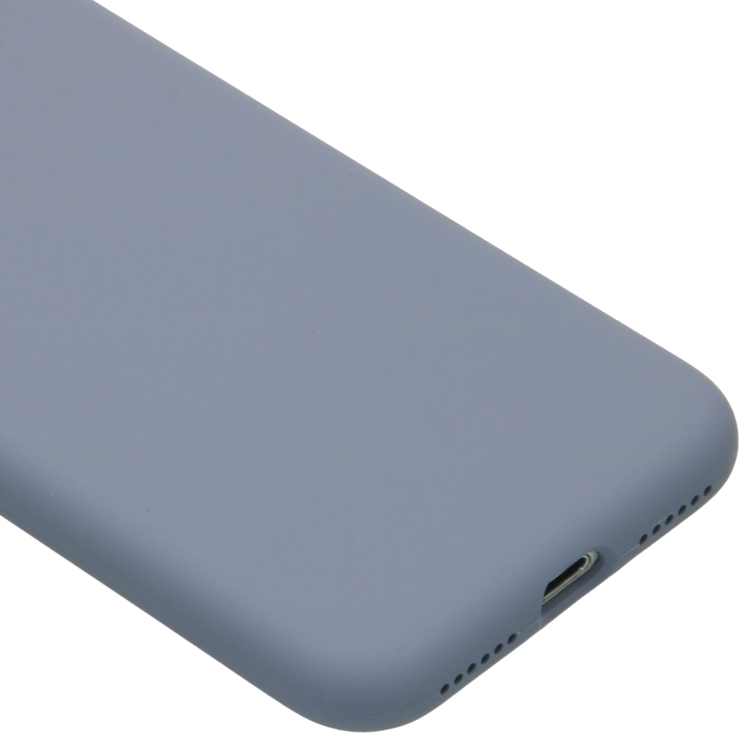Accezz Liquid Silicone Backcover Apple iPhone SE (2022 / 2020) / 8 / 7 - Lavender Gray - Afbeelding 3