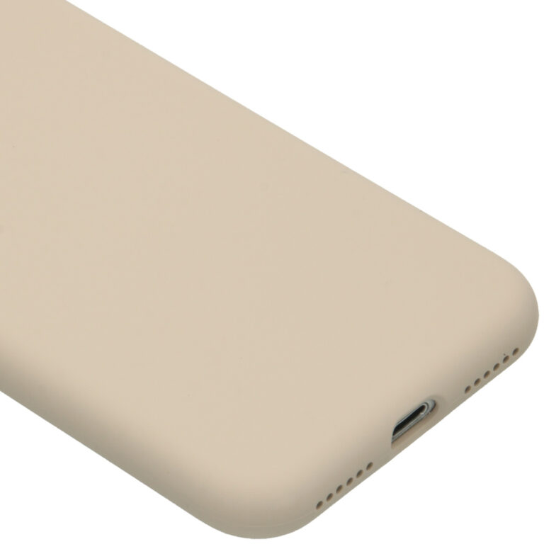 Accezz Liquid Silicone Backcover Apple iPhone SE (2022 / 2020) / 8 / 7 - Stone - Afbeelding 3