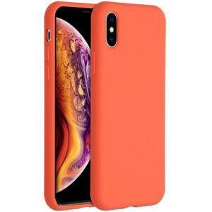Accezz Liquid Silicone Backcover Apple iPhone Xs / X - Nectarine