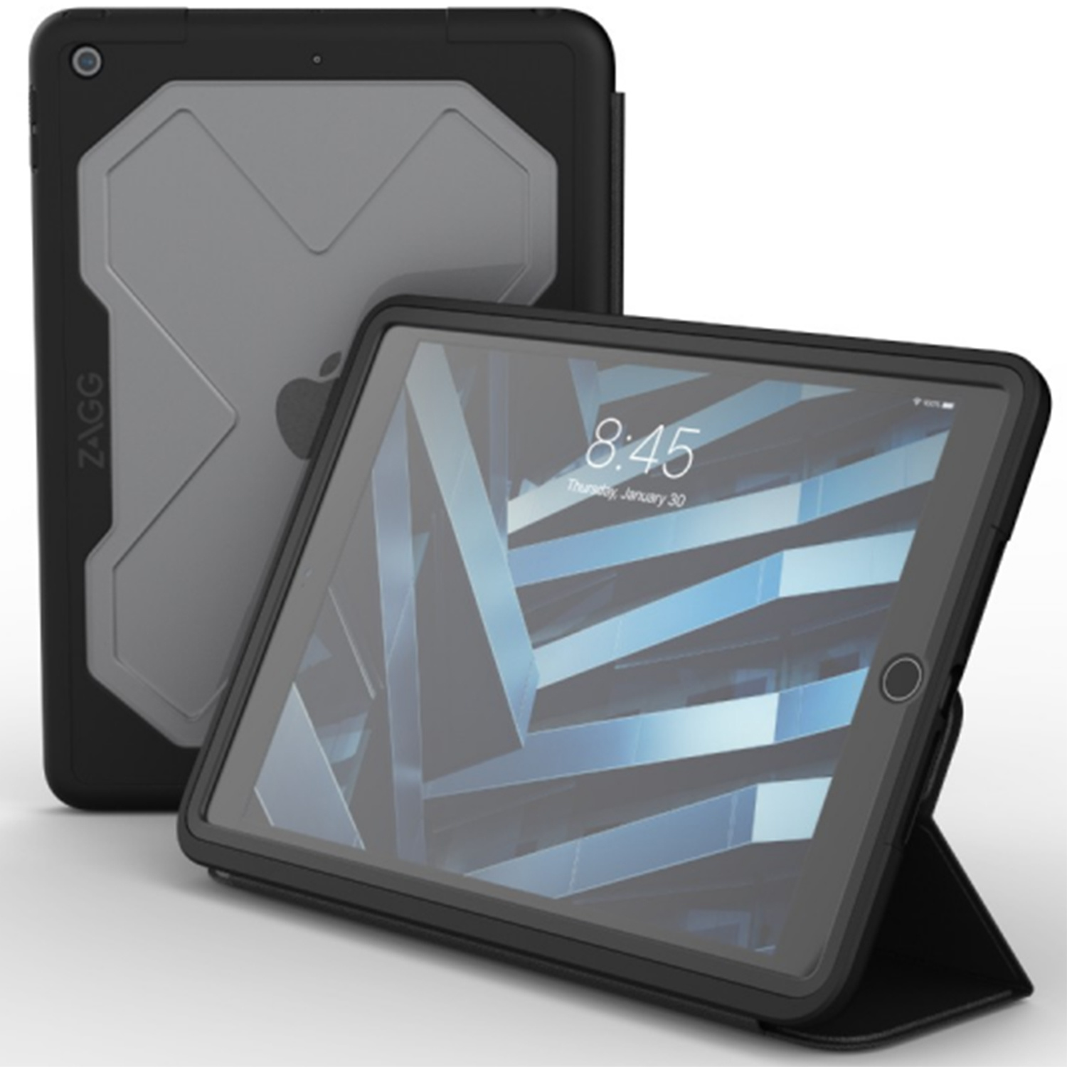 ZAGG Rugged Messenger Case Apple iPad 9 (2021) 10.2 inch / iPad 8 (2020) 10.2 inch / iPad 7 (2019) 10.2 inch – Zwart