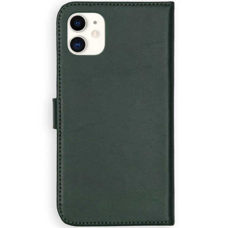 Selencia Echt Lederen Bookcase Apple iPhone 11 - Groen - Afbeelding 3