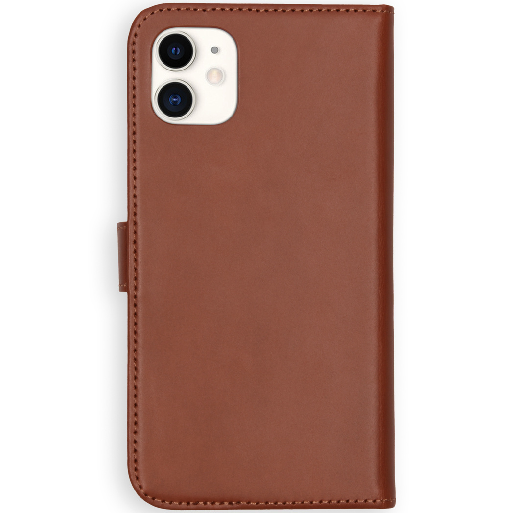 Selencia Echt Leren Bookcase Apple iPhone 11 - Lichtbruin - Afbeelding 3